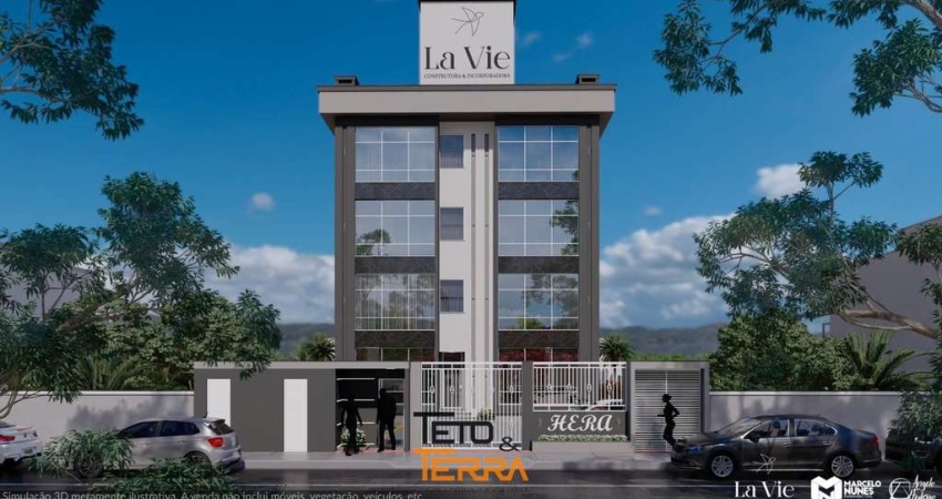 Apartamento no Areias em Tijucas com 62m², 2 dormitórios, 1 suíte, churrasqueira