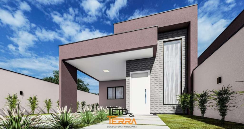 Casa á venda no Bosque da Mata com 80m², 2 dormitórios, 1 suíte, c/ passagem