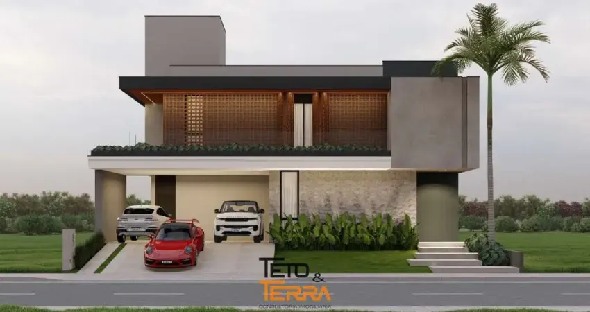 Casa alto padrão em condomínio fechado com 275m² em tijucas com piscina e sauna