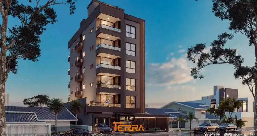 Apartamento a partir de 75m² no xv de novembro em tijucas, 2 suítes, elevador