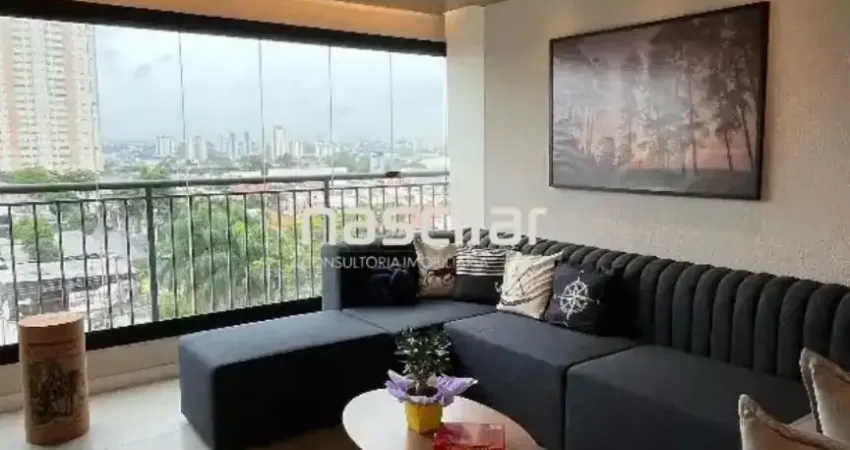 Apartamento alto padrão todo mobiliado no Tatuapé com vista panorâmica e vaga demarcada