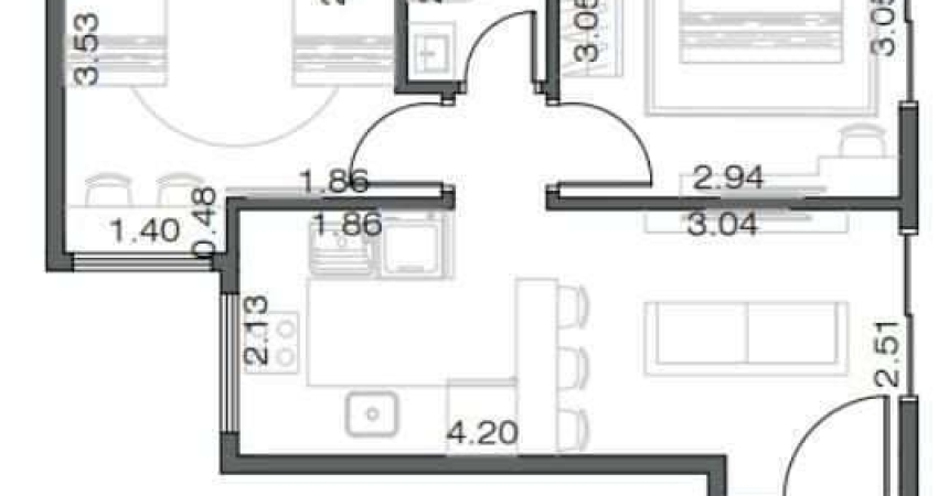 Apartamento com 2 quartos, Vila Ema - R$ 245 mil, Cod: 8309