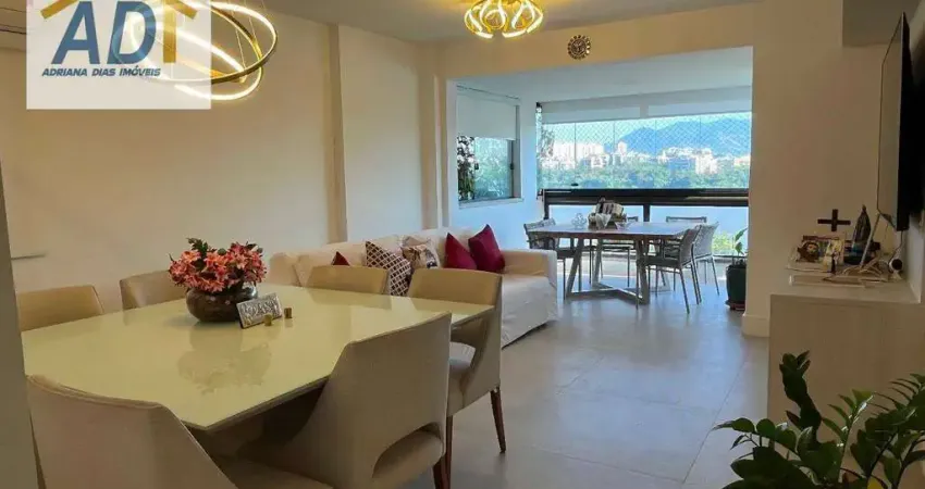 Apartamento , vista lagoa, com 3 dormitórios à venda, 110 m² por R$ 1.670.000 - Barra da Tijuca - Rio de Janeiro/RJ