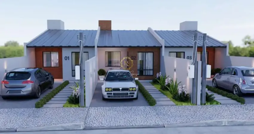 Casa em construção à venda em nova santa rita - california, 46m² casa 02