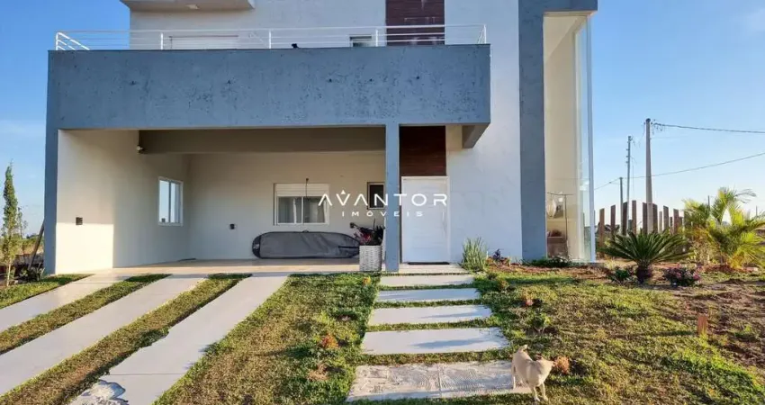 Casa NOVA no Condomínio Alexandria, com 5 dormitórios, 4 suítes, garagem p/ 2 ca