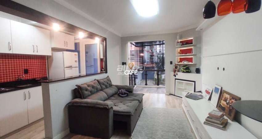 Alugo apartamento Mobiliado com churrasqueira e Garagem Coberta.