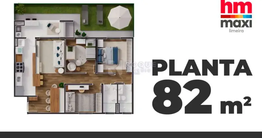 Apartamento com 3 quartos à venda no Parque Hippolyto, Limeira 