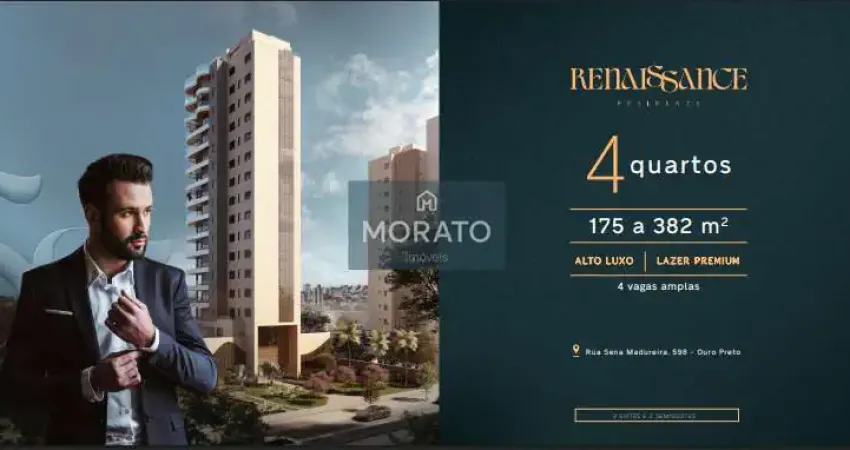 Área privativa, 4 quartos, suíte, varanda, 4 vagas de garagem no bairro ouro preto