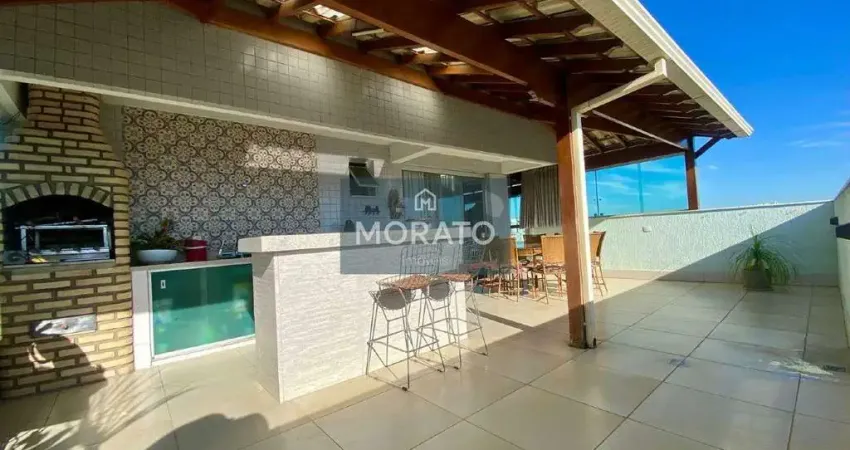 Cobertura com 4 quartos sendo 2 suítes com 2 vagas de garagem no bairro castelo.