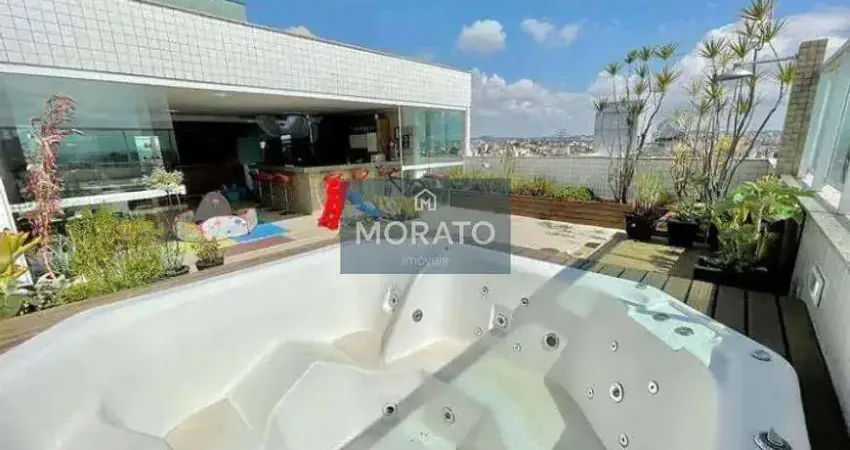 Cobertura com 4 quartos sendo 4 suítes com 4 vagas de garagem no bairro castelo.