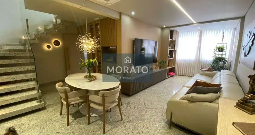 Cobertura com 5 quartos sendo 3 suítes com 2 vagas de garagem no bairro ouro preto.