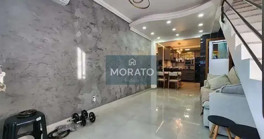 Casa geminada com 2 quartos com 2 banheiros e 1 vaga no bairro santa mônica.