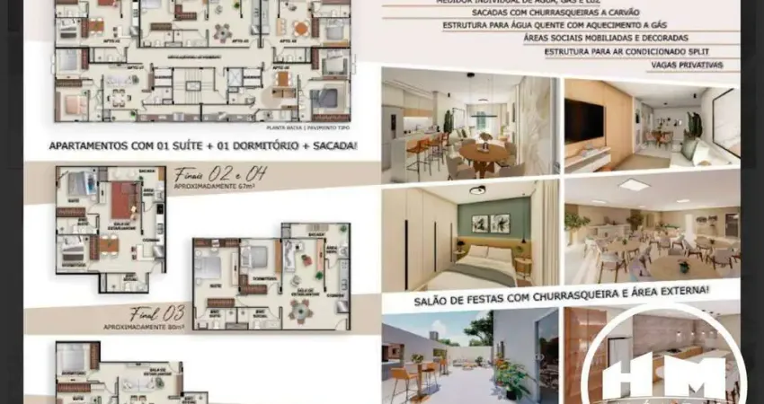 Apto em construção - 2 dorm (1 suite) monte alegre- camboriu/sc