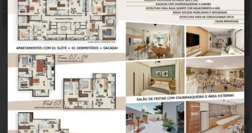 Apto em construção 2 dorm (1 suite) monte alegre- camboriu/sc