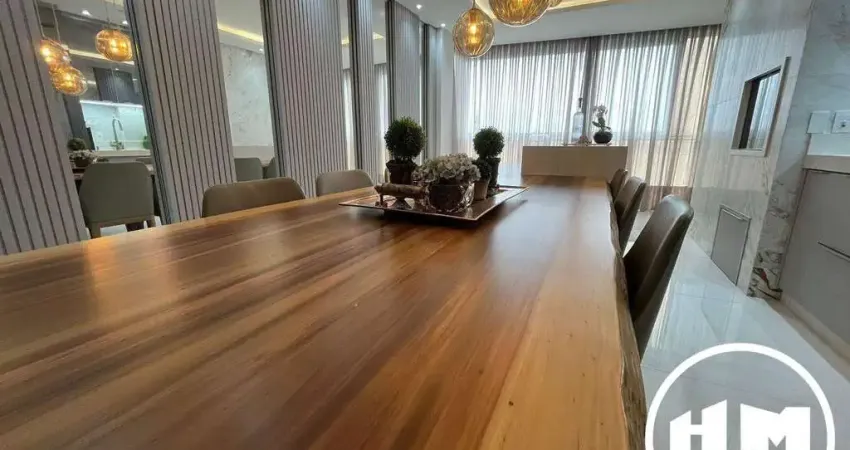 Apartamento mobiliado na quadra mar, com 04 suítes à venda - pioneiros, balneário camboriú