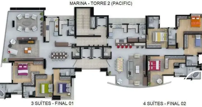 Apartamento duplex com 04 suítes à venda - centro - balneário camboriú