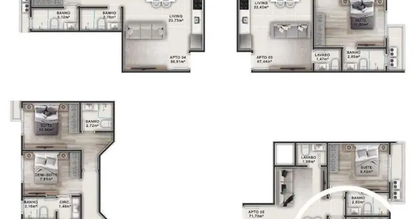 Apartamento com 2 quartos à venda na Rua Coqueiros, Tabuleiro (Monte Alegre), Camboriú