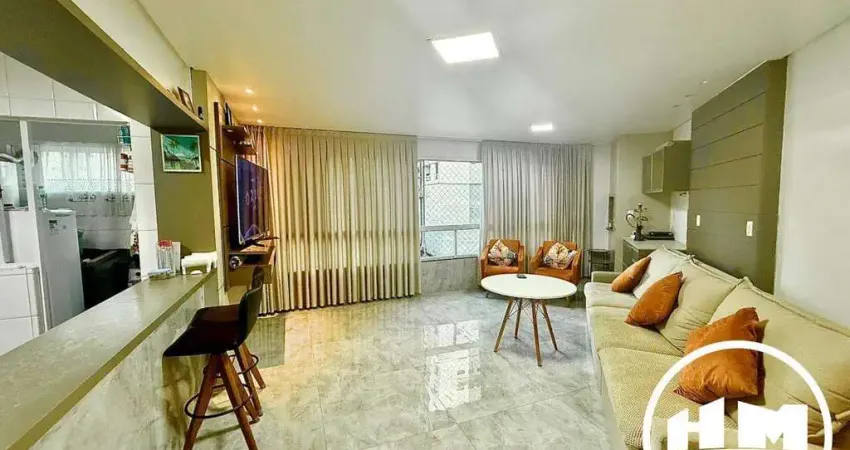 Apartamento 3 dormitórios reformado, mobiliado, ampla sacada com churrasqueira a carvão, balneário camboriú (centro) — 108 m², 3 vagas de garagem