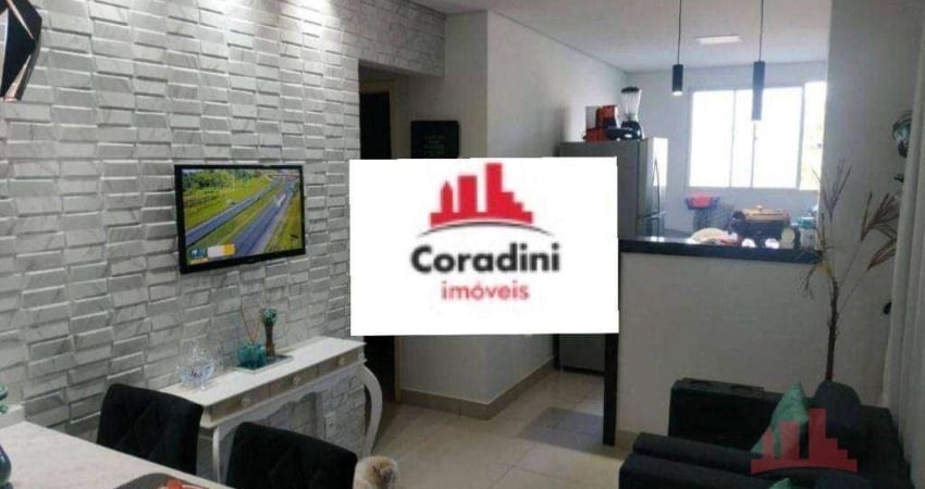 Apartamento com 2 dormitórios para alugar, 59 m² por R$ 1.372,00/mês - Jardim Recanto - Americana/SP