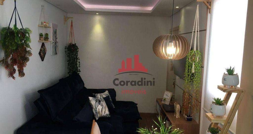Apartamento com 2 dormitórios, 59 m² - venda por R$ 200.000,00 ou aluguel por R$ 1.470,00/mês - Jardim Recanto - Americana/SP