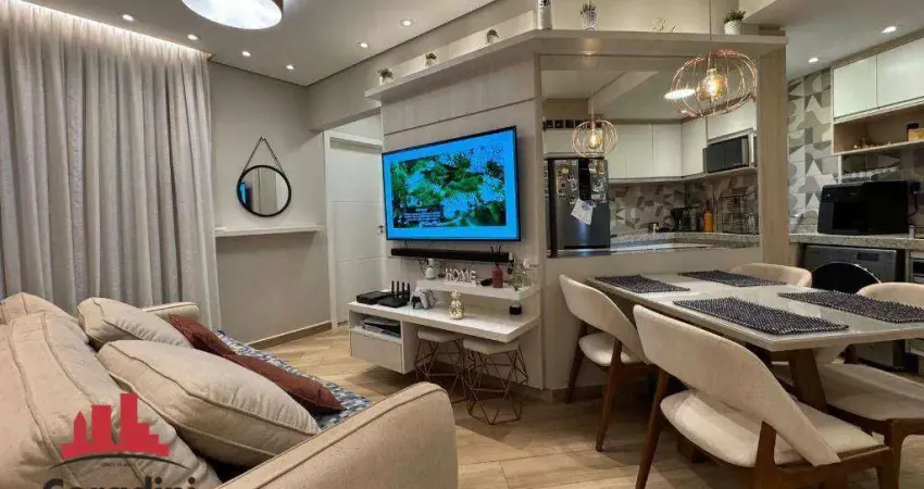 Apartamento com 2 dormitórios à venda, 52 m² por r$ 370.000,00 - jardim marajoara - nova odessa/sp