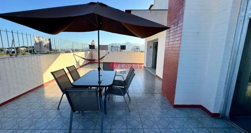 Lopes b2e vende linda cobertura na freguesia, 3 quartos, 1 suite, sala em 3 ambientes, 2 vagas, 245m2, valor 639.000,00.