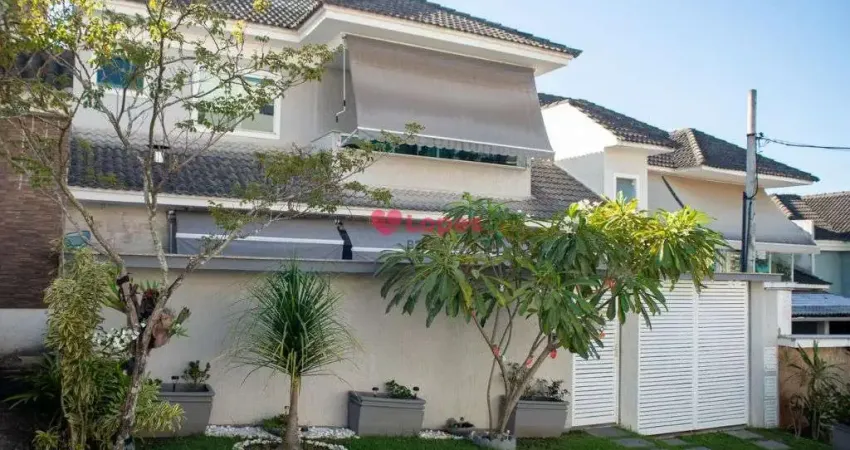 Lopes b2e  vende linda casa no condominio vale do ipe - pechincha, salao, 4 quartos sendo 3 suites, valor de oportunidade r$ 1.375.000,00