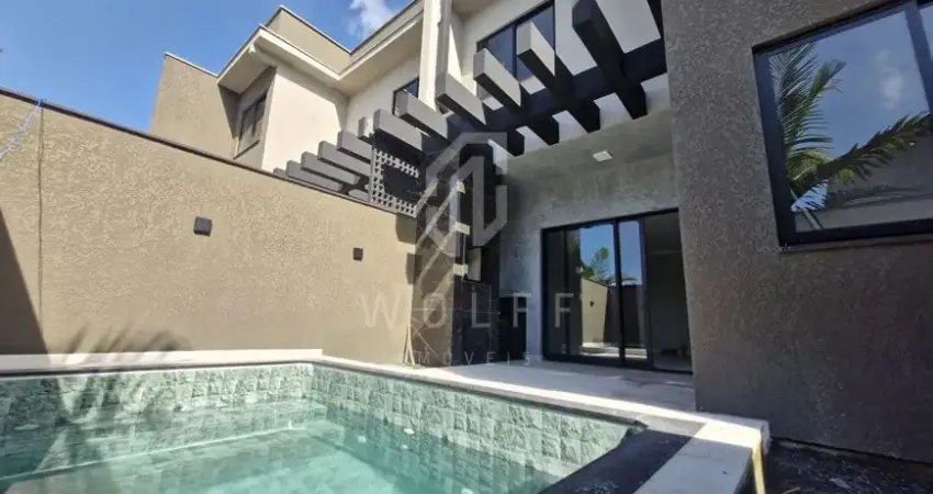 Sobrado com Piscina e Acabamento Impecável, 160 m² de área privativa, Itajubá - Barra Velha - SC