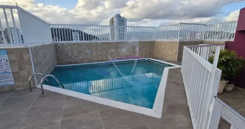 Cobertura duplex com piscina, churrasqueira - canal 3 santos