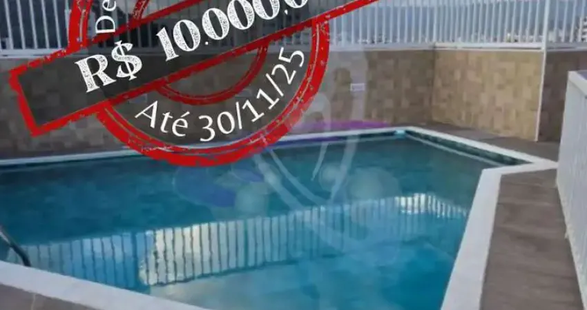 Cobertura duplex com piscina, churrasqueira - canal 3 santos