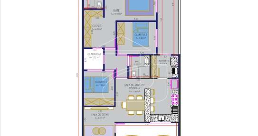 Casa com 3 quartos à venda no Jardim Adolpho Bim, Marília 