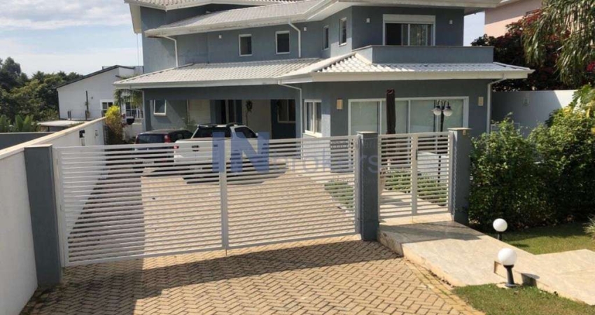 Excelente casa no condomínio Reserva da Serra, Medeiros, Jundiaí/SP, 4 suítes, 6 garagens, Sobrado, lavabo, escritório, área de lazer completa,lareira