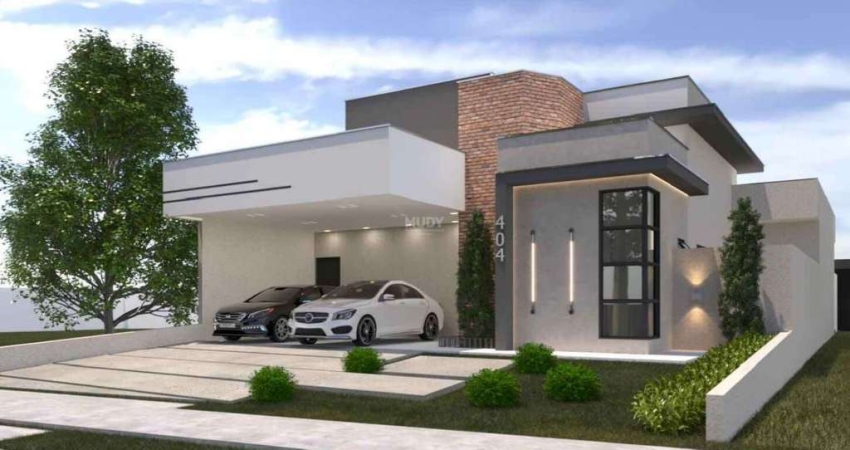 Casa nova em condomínio na cidade de Indaiatuba SP, com 3 dorms em terreno de 325m²