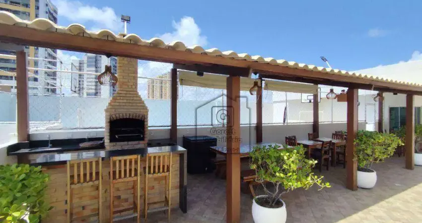 Apartamento para alugar nas rocas com 2 quartos, suíte, varanda e lazer completo - 57 m² - natal/rn - ap0497