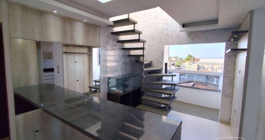 Apartamento para alugar, 73 m² por R$ 3.102,65/mês - Ipiranga - São José/SC