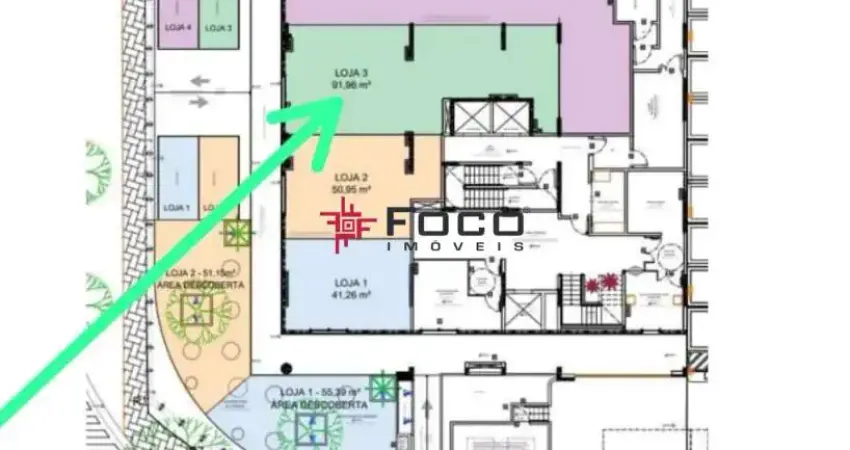 Loja comercial - Costa Norte - Jardim Aquarius - 92m²