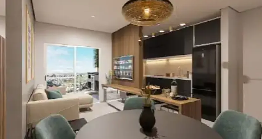 Apartamento na planta de 66m2 com 2 dormitórios, 1 suíte e varanda na planta.