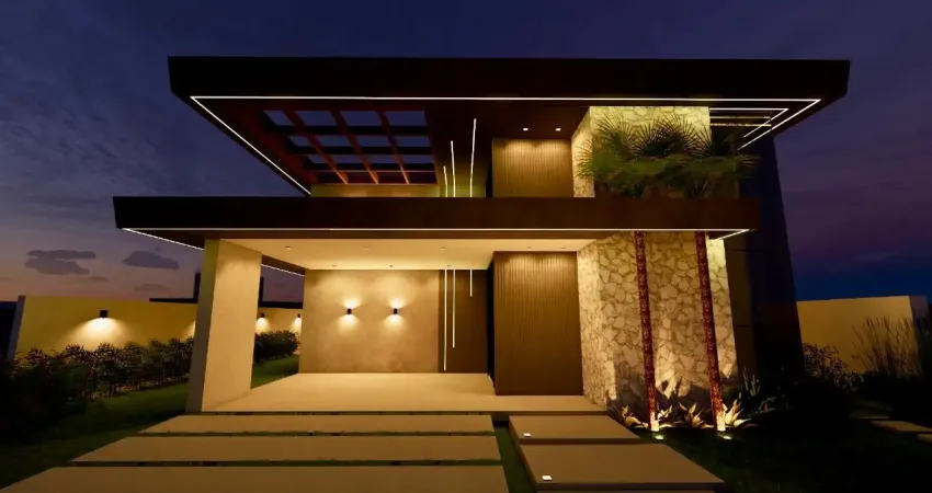 Casa térrea no cond. alphaville - lado pium, três suítes - 254 m2 - r$1.750.000,00 - em construção -  whatsapp:84 9.9145.9638