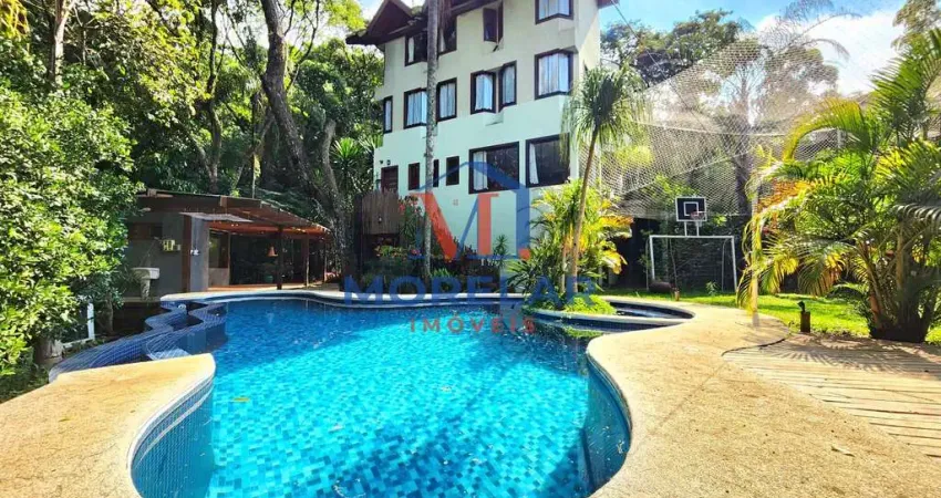 Casa alto padrão com 4 quartos para locação, 473m² - serra da cantareira - mairiporã/sp