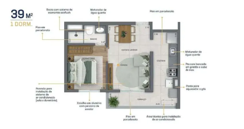 Apartamento à venda, 1 quarto, 1 suíte, Ipiranga - São Paulo/SP