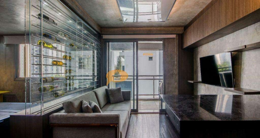 Apartamento Venda Mobiliado 36 metros 1 dormitório suite ,sala integrada com varanda 1 vaga coberta