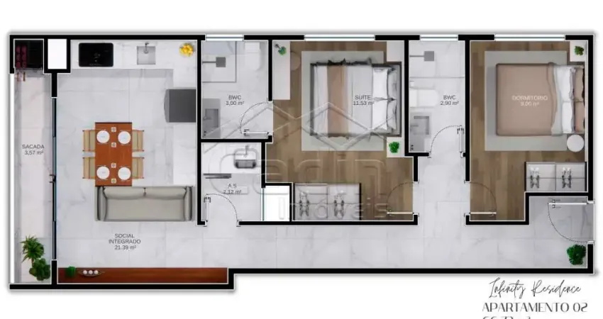 Apartamento na planta 02 dormitórios à venda, r$ 650.000,00 bairro centro em navegantes