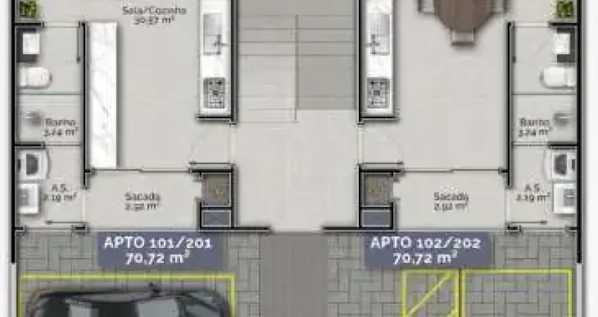 Apartamento 02 dormitórios à venda, r$ 480.000,00 bairro gravatá em navegantes