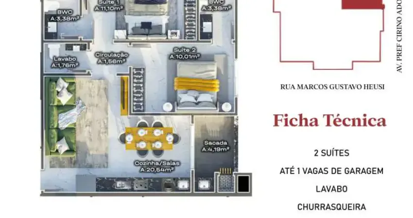 Apartamento 02 dormitórios (sendo 02 suítes), 78m da praia, centro, r$ 761.000,00, navegantes!