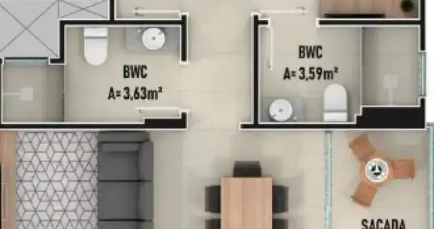 Apartamento 02 dormitórios, centro, navegantes- residencial modena