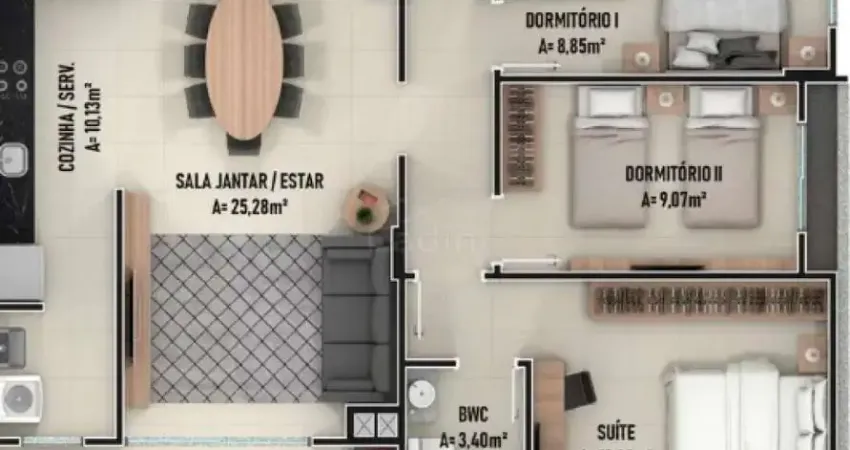 Apartamento 03 dormitórios, r$962.200,00, centro - navegantes, residencial modena