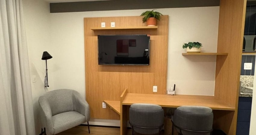 Studio totalmente mobiliado pronto para morar. Primeira locação.