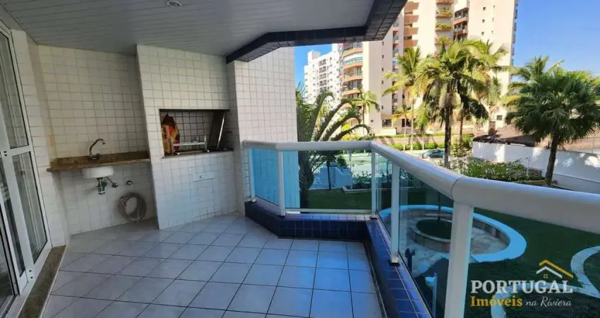 Apartamento à venda na Riviera de São Lourenço | 3 dormitórios sendo 1 suíte - Mobiliado - 2 Vagas de garagem - 126m²  Área Útil | Varanda Gourmet