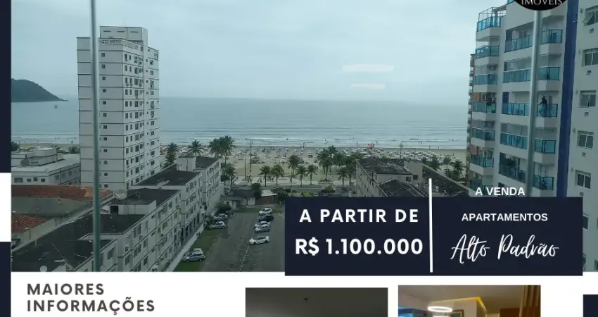 Apto c/Vista Mar 117m², 3 Suites, varanda gourmet, 2 vagas, lazer completo, Praia Grande/SP - Boqueirão.