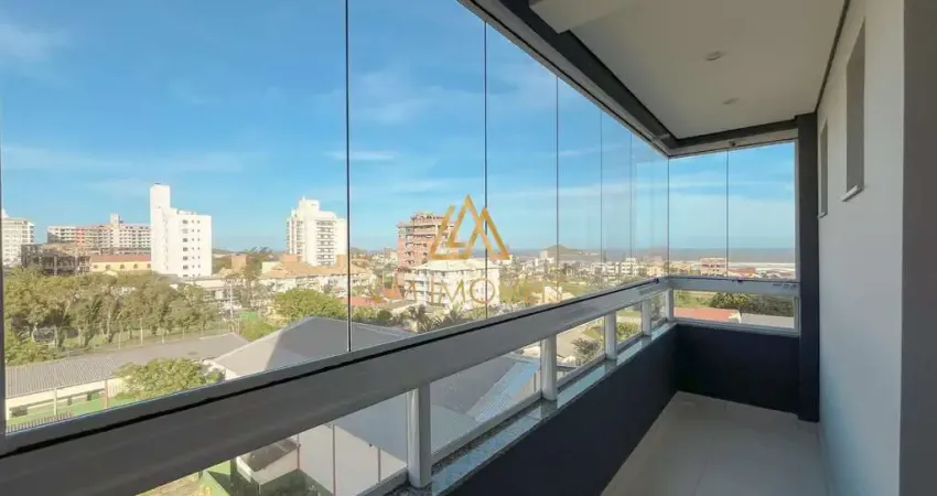 Apartamento 2 dormitórios com vista permanente para a praia.